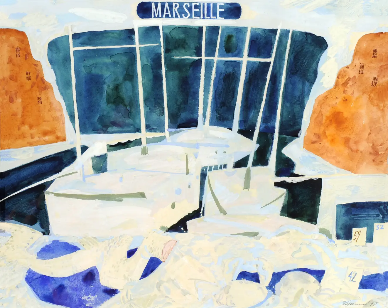 «Марсель», Ерышев Владимир Николаевич, художник, купить картину, купить, работы, аукцион, графика, галерея ОПХ, Bidspirit, бидспирит, магазин