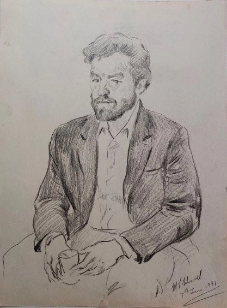 «Портрет М. Уоррел», Пентешин Иван Мильевич, художник, купить картину, купить, работы, графика, галерея ОПХ, аукцион