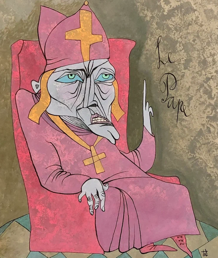 «Старшие арканы: Иерофант», Нелюбина Анастасия, художник, купить картину, купить, работу, выставка, галерея ОПХ, аукцион