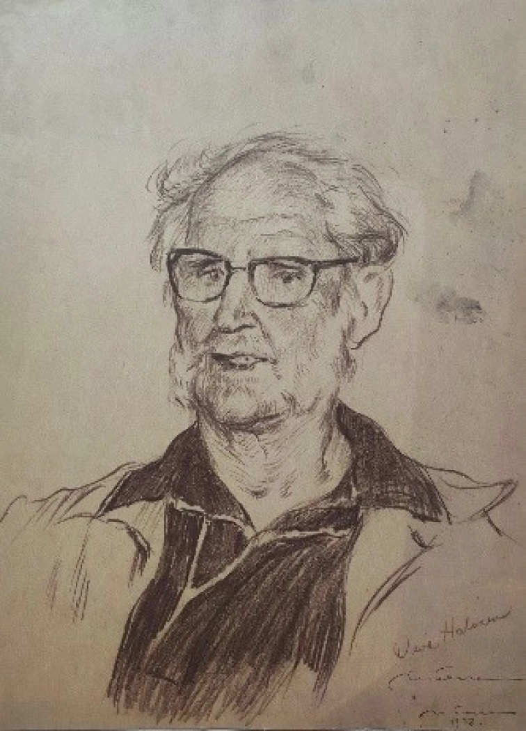 «Портрет Тойво Х.», Пентешин Иван Мильевич, художник, купить картину, купить, работы, графика, галерея ОПХ, аукцион