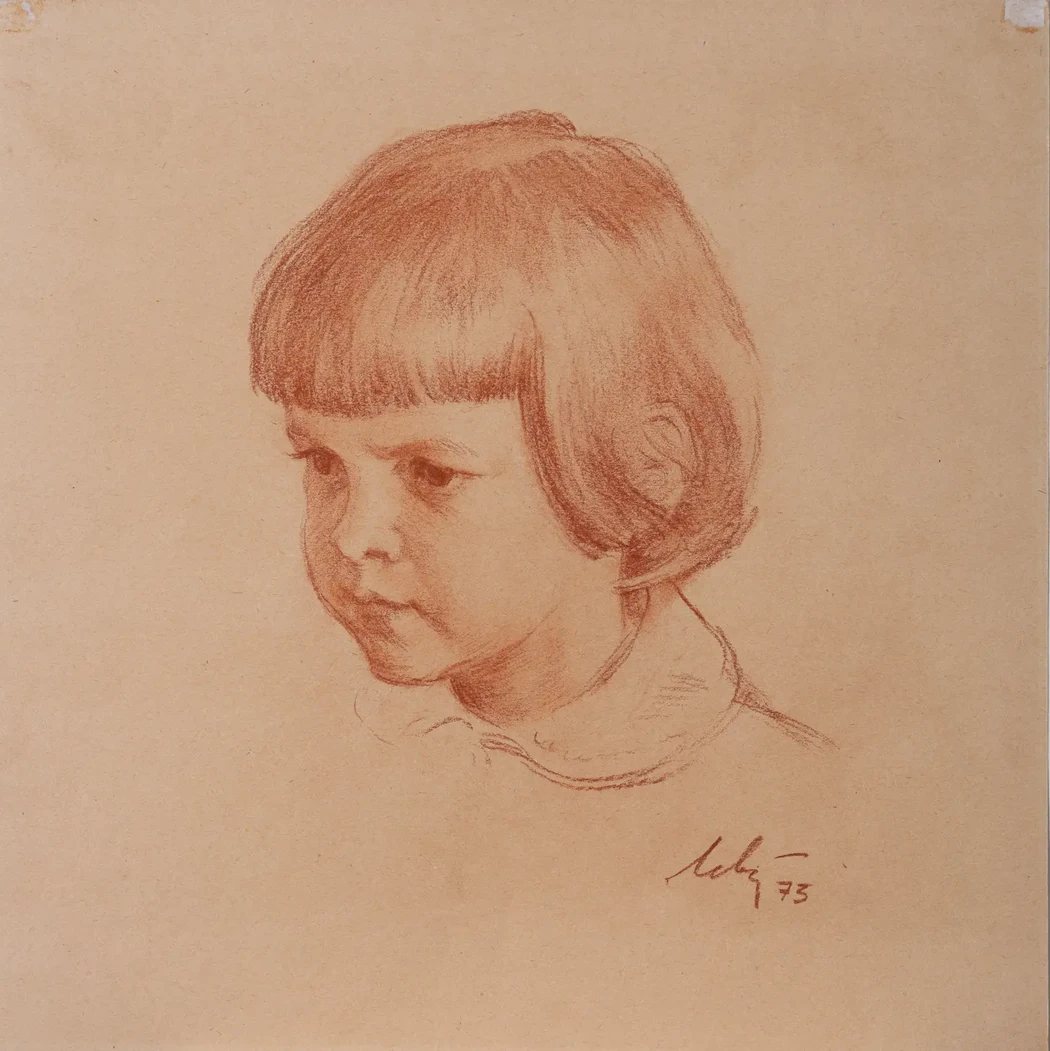 «Портрет девочки», Левитин Анатолий Павлович, художник, купить картину, 1973 г.
