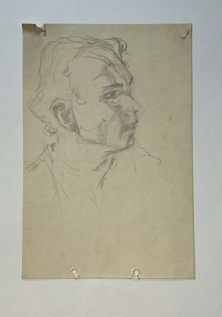 «Портрет», Васильев Анатолий Ильич, художник, купить картину, купить, работы, аукцион, графика, галерея ОПХ, Bidspirit, бидспирит, магазин