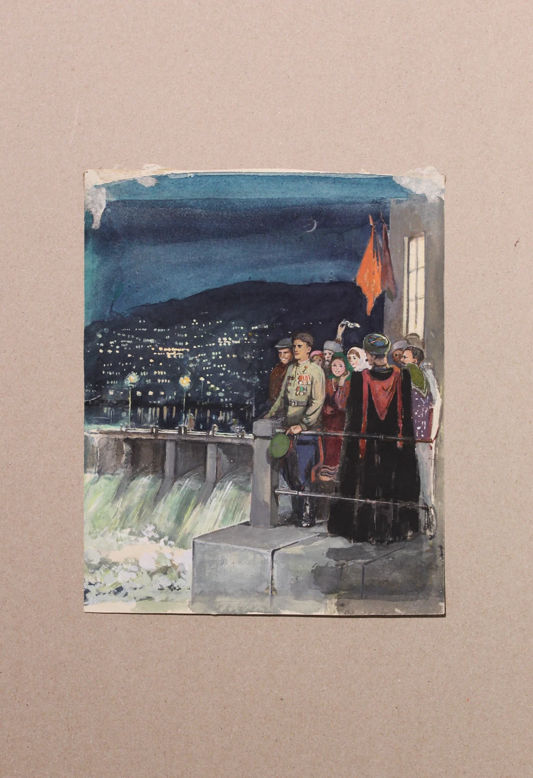 «ГЭС», Н.Х., художник, купить картину, купить, работы, аукцион, графика, галерея ОПХ, Bidspirit, бидспирит