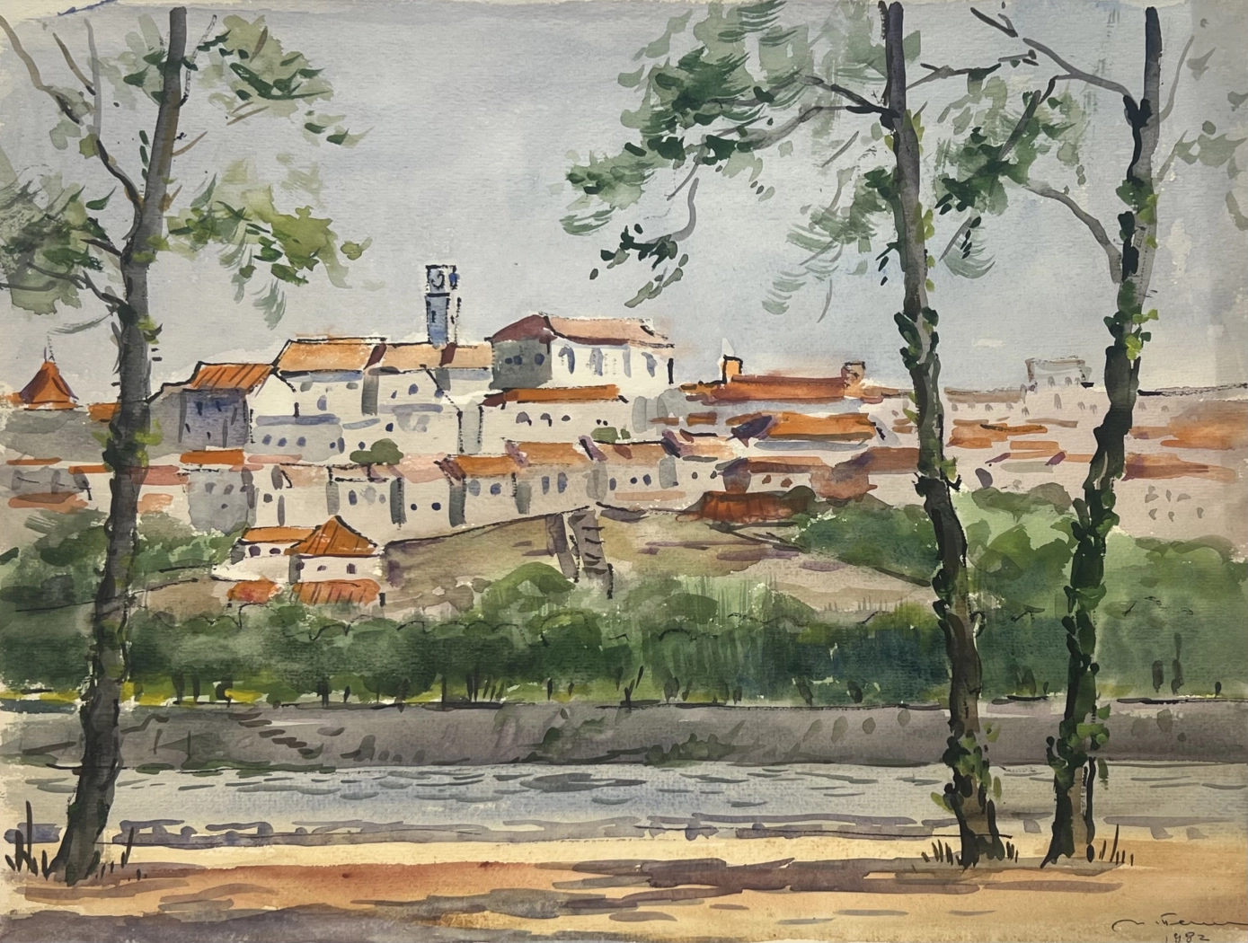 «Коимбра. Португалия. 1962 г.», Пентешин Иван Мильевич, художник, купить картину, купить, работы, графика, галерея ОПХ, аукцион