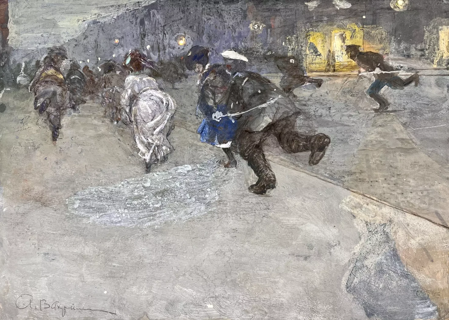 «Облава на проституток на Невском», Вахрамеев Александр Иванович, художник, купить картину