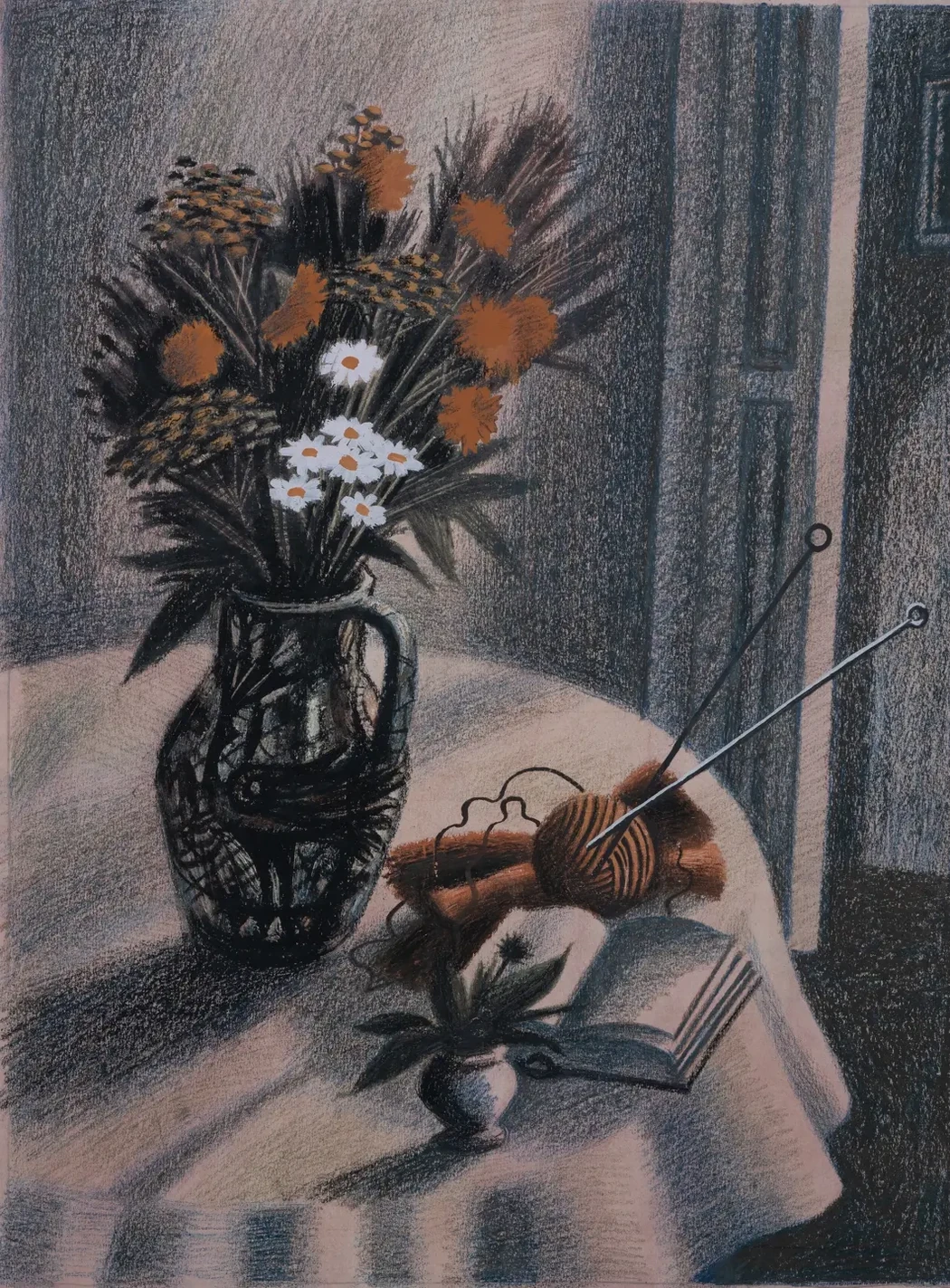 «Натюрморт с вязанием», 1979 г., Есипов Сергей Николаевич, художник, купить картину.