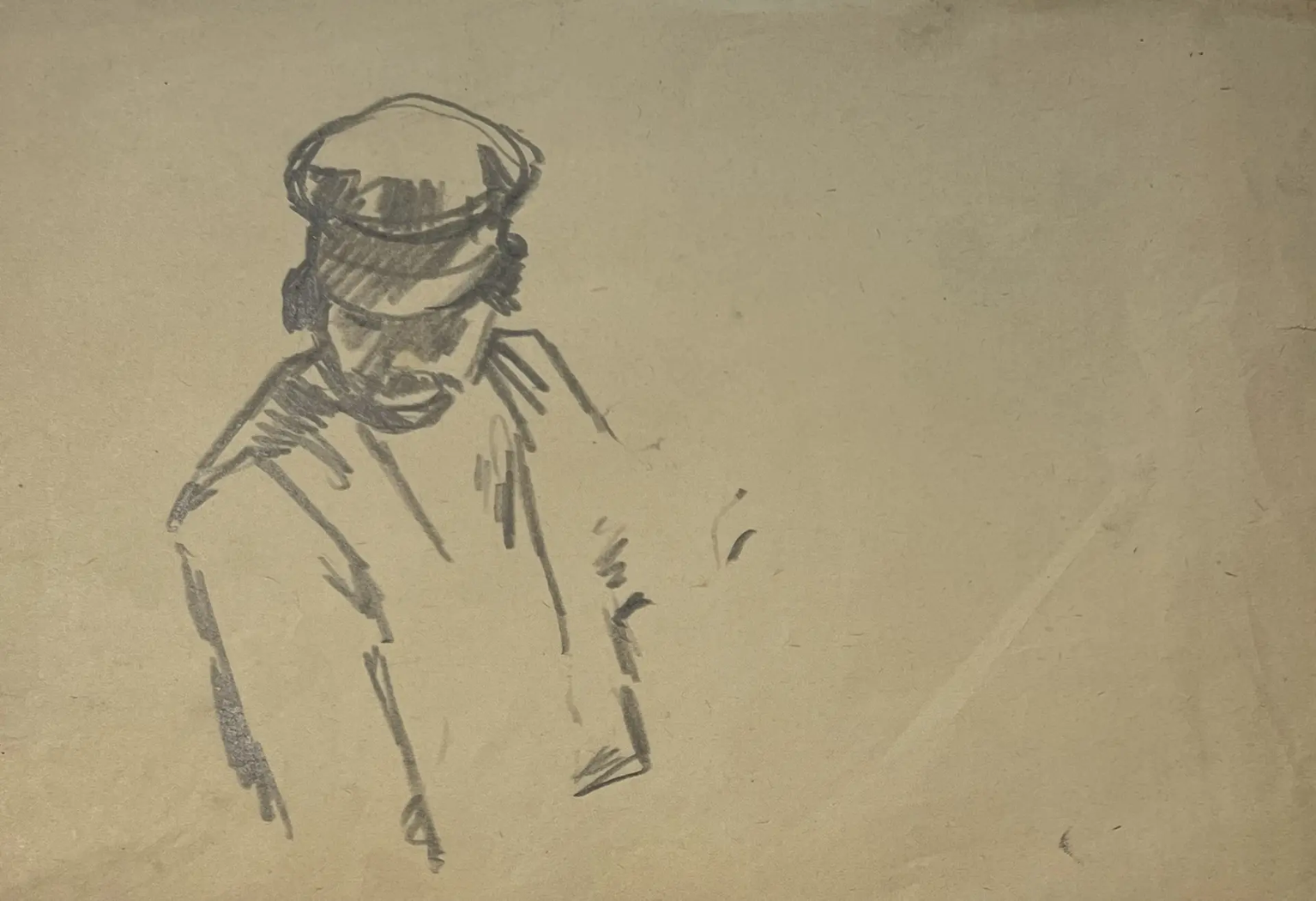 «Мужчина», Васильев Анатолий Ильич, художник, купить картину, купить, работы, аукцион, графика, галерея ОПХ, Bidspirit, бидспирит, магазин