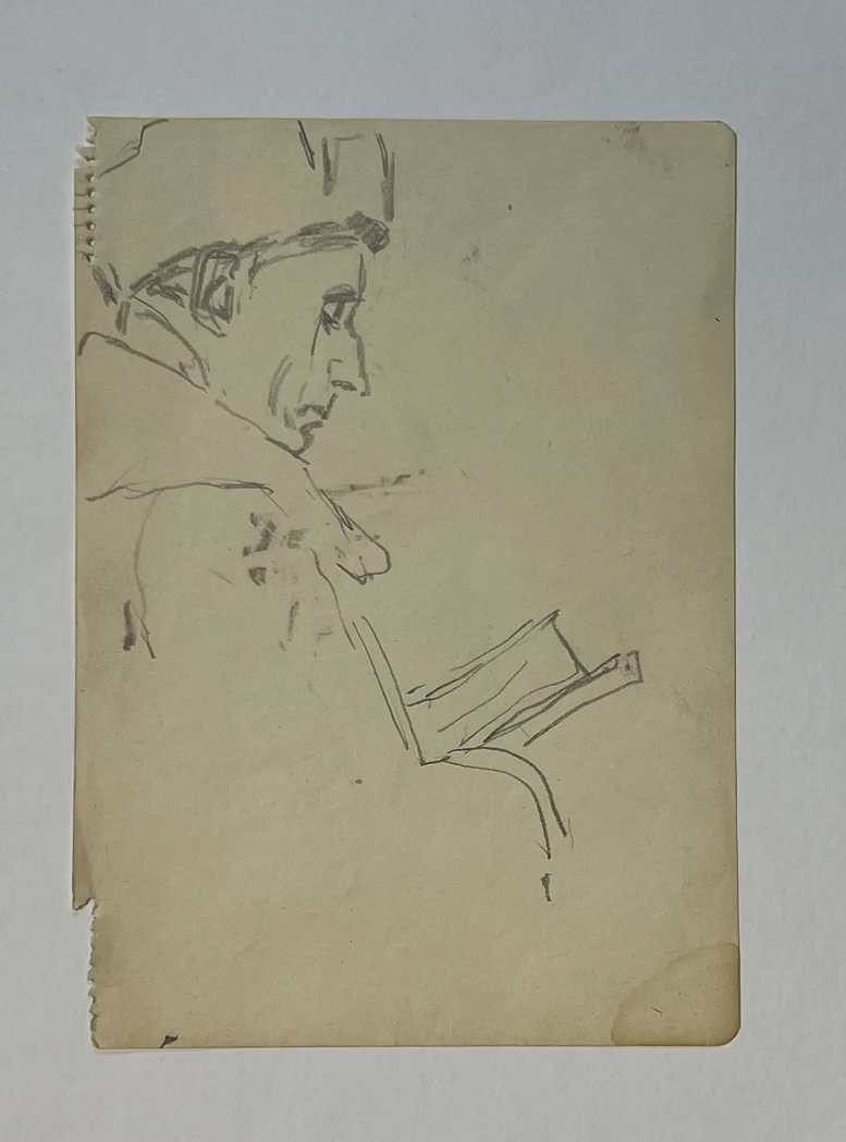 «Читающий», Васильев Анатолий Ильич, художник, купить картину, купить, работы, аукцион, графика, галерея ОПХ, Bidspirit, бидспирит, магазин