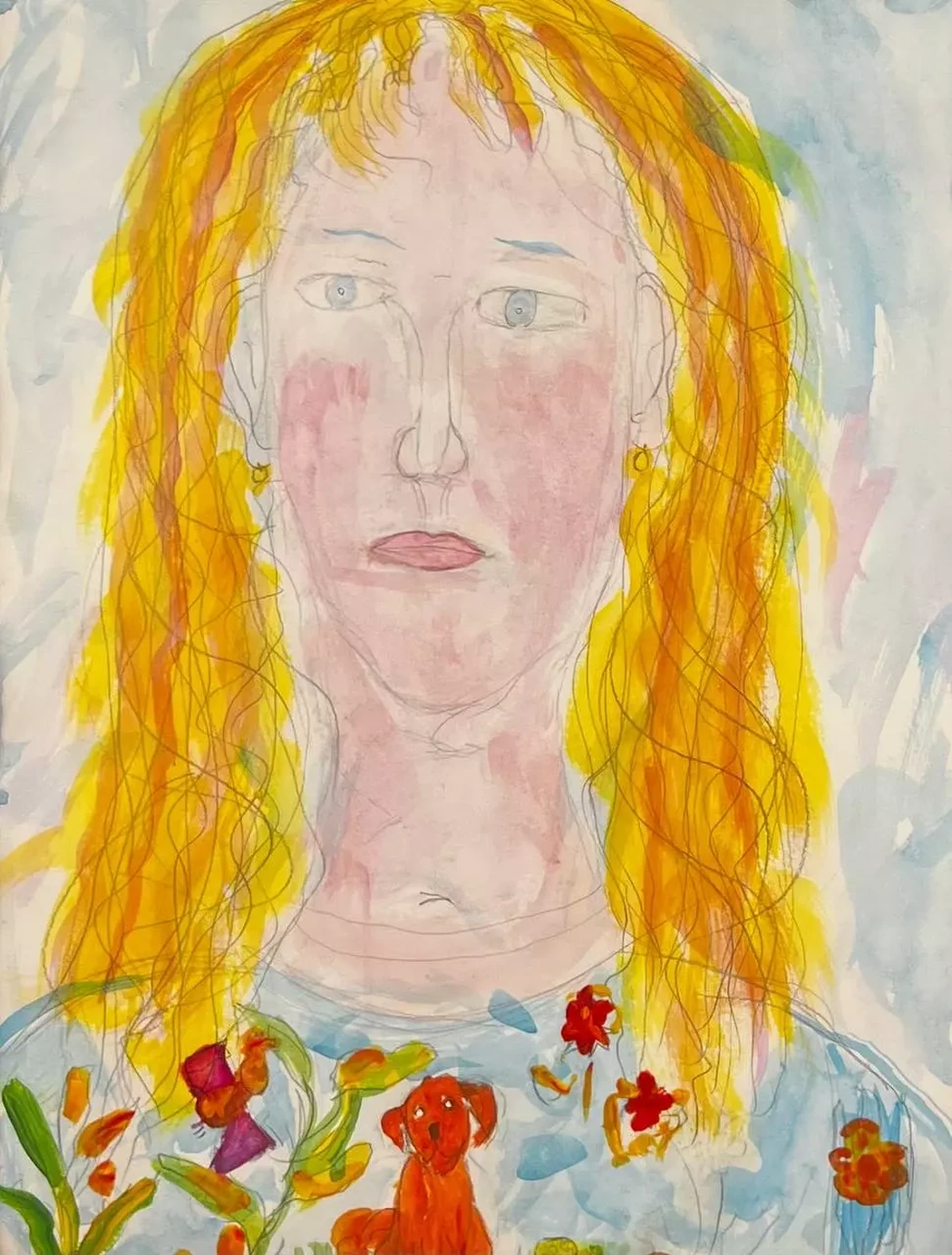 «Автопортрет», Голубицкая Александра, художник, живопись, графика, выставка, галерея ОПХ, выставка «Автопортреты» – XXVIII Международного фестиваля искусств «Сергей Осколков и его друзья»