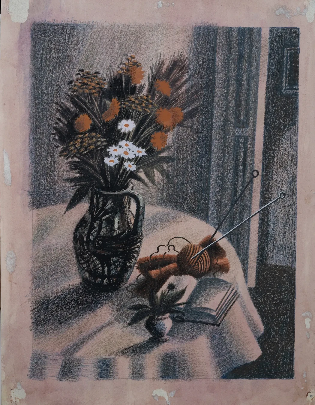 «Натюрморт с вязанием», 1979 г., Есипов Сергей Николаевич, художник, купить картину.