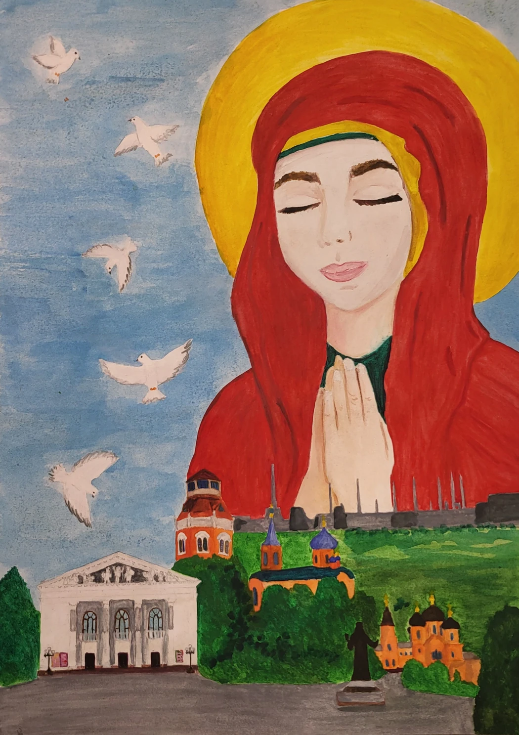 «Молитва о Мариуполе», Выставка «Я рисую Мир!»