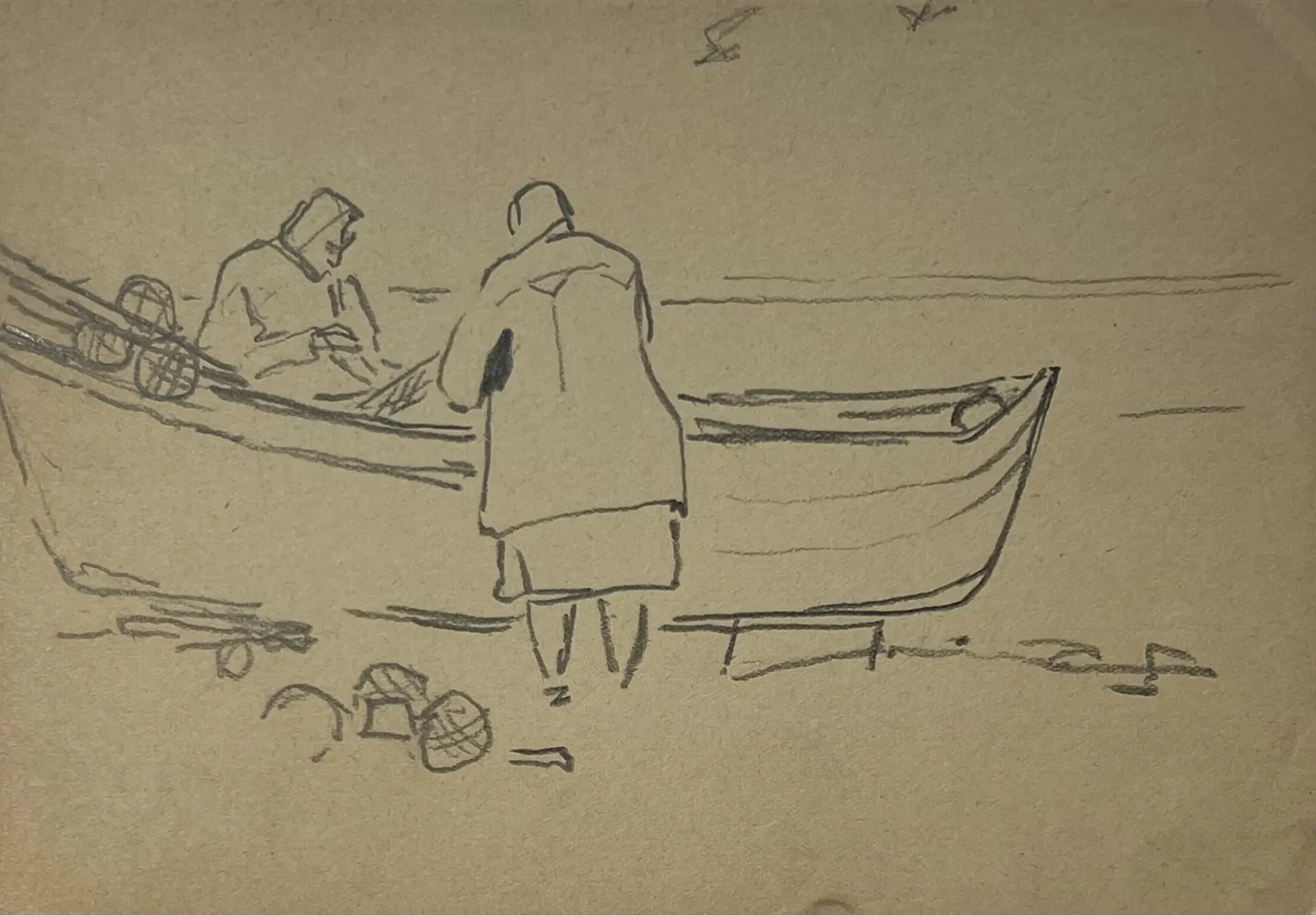 «Лодка», художник, купить картину, купить, работы, аукцион, графика, галерея ОПХ, Bidspirit, бидспирит, магазин