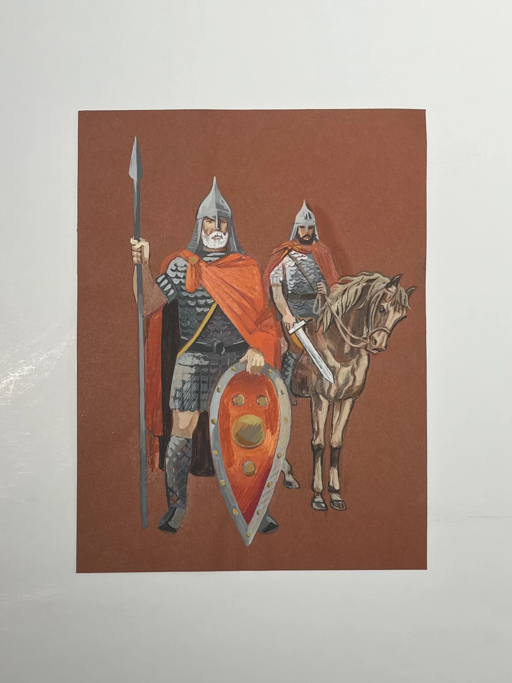 «Богатыри», Копейко Юрий Васильевич, художник, купить картину, купить, работы, аукцион, графика, галерея ОПХ, Bidspirit, бидспирит, магазин