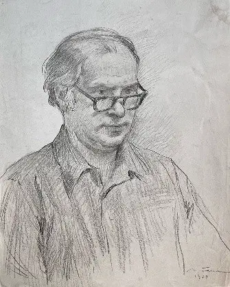 «Портрет», Пентешин Иван Мильевич, художник, купить картину, купить, работы, графика, галерея ОПХ, аукцион