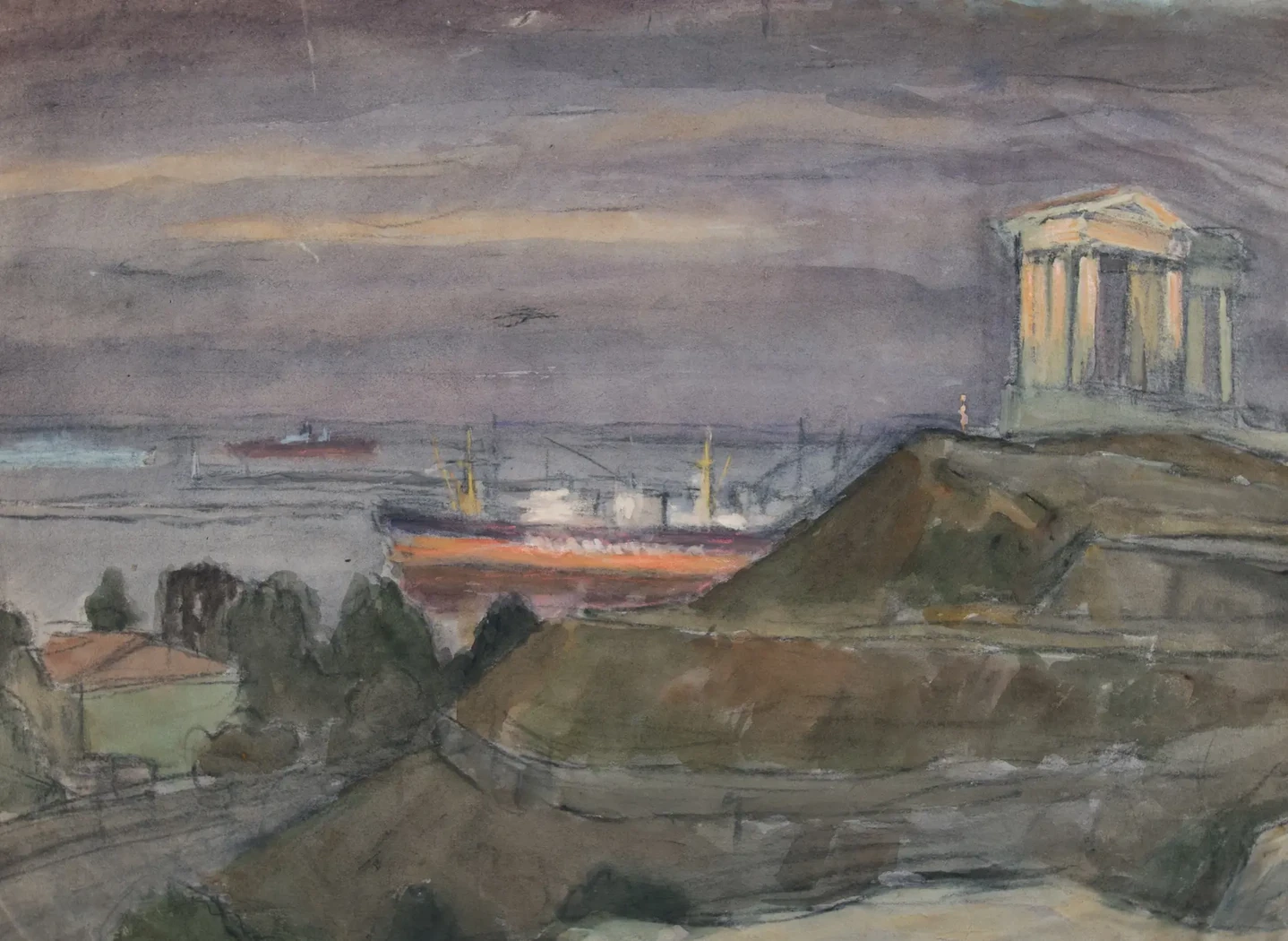 «В Крыму», Кофман Сильвия Соломоновна, художник, купить картину, купить, работы, аукцион, графика, галерея ОПХ, Bidspirit, бидспирит, магазин