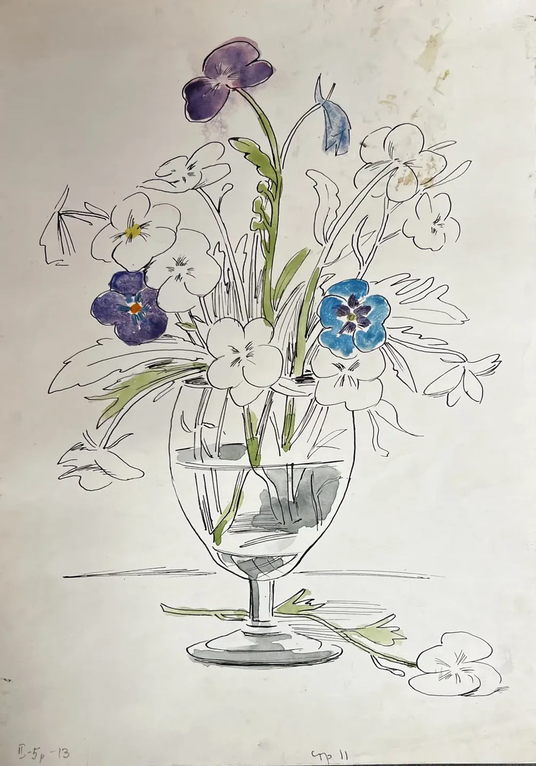 «Книжка-раскраска «Цветы»», Боровский Давид Борисович, художник, купить картину, купить, работу, графика, аукцион, галерея ОПХ, соцреализм, бидспирит, Bidspirit