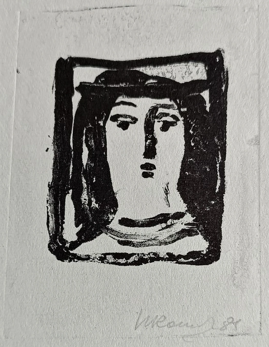 «Портрет», Кошельков Николай Александрович, художник, купить картину, купить, работы, аукцион, графика, галерея ОПХ, Bidspirit, бидспирит, магазин