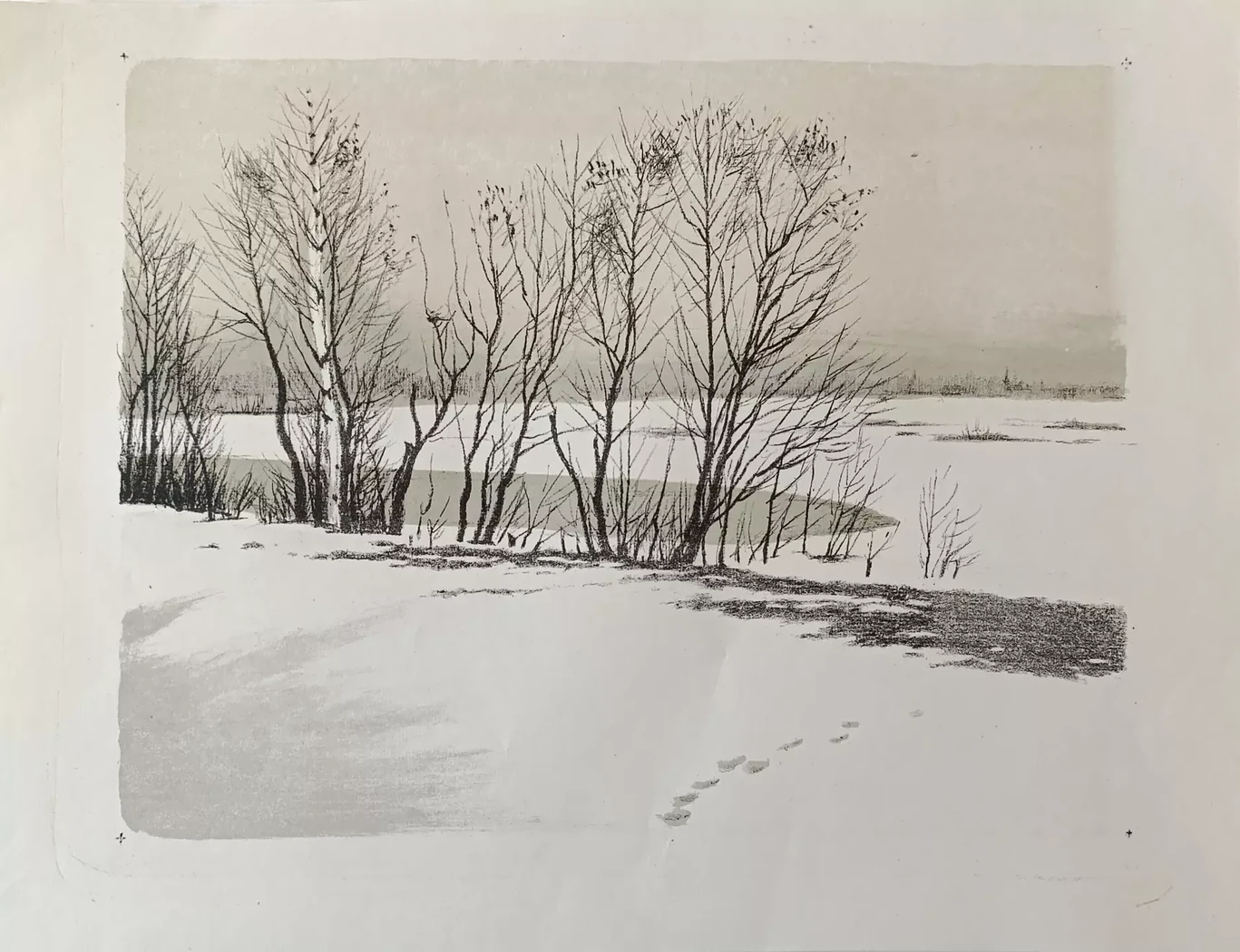 «Весна. Следы на снегу» Ковалев А.С.
