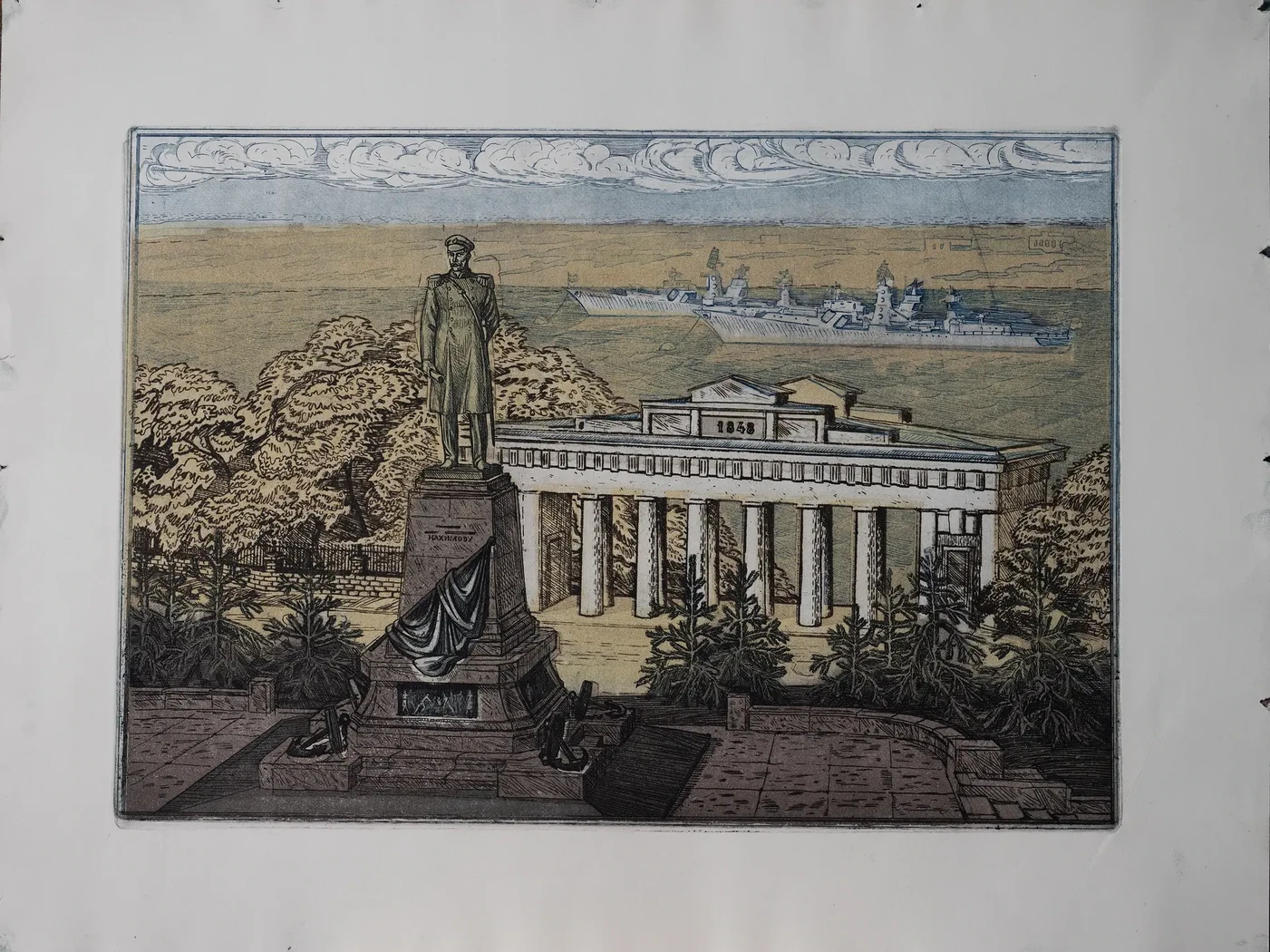 «Памятник Нахимову в Севастополе», Васильев Юрий Анатольевич, художник, купить картину, 1984 г.