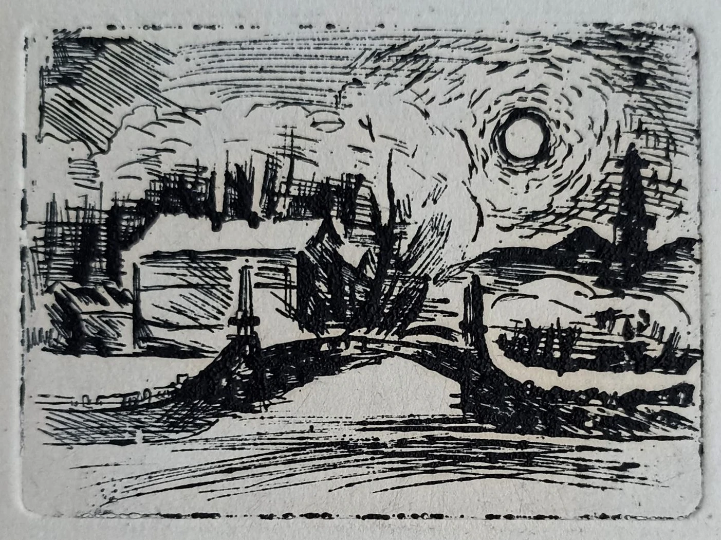 «Городской пейзаж. Мост» Шкурко В.П.