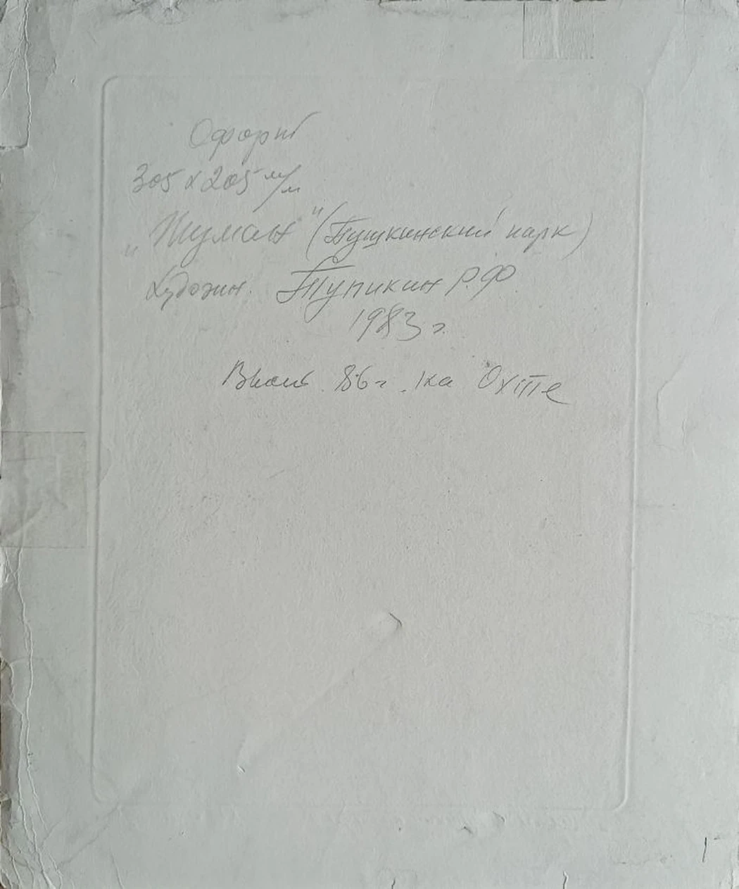 «Туман. Пушкинский парк»