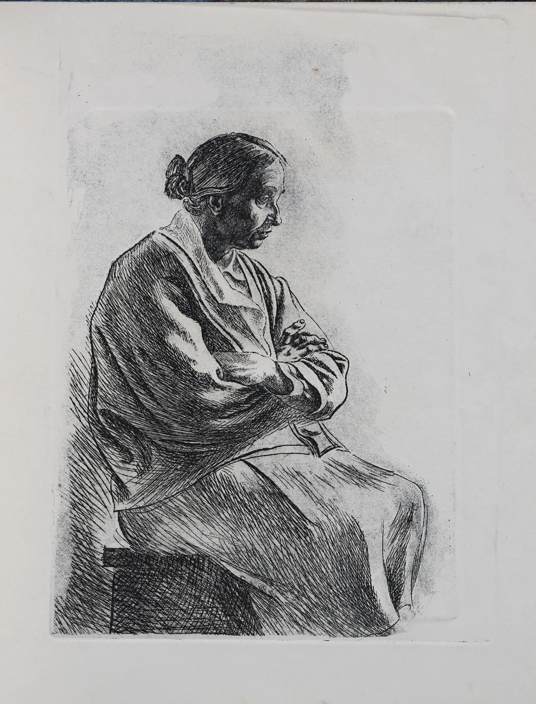 «Портрет женщина/Мост», Н.Х., художник, купить картину.