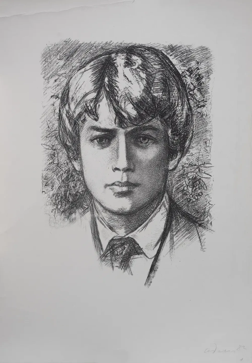 «Портрет С. Есенина», 1982 г, Н.Х. художник, купить картину.