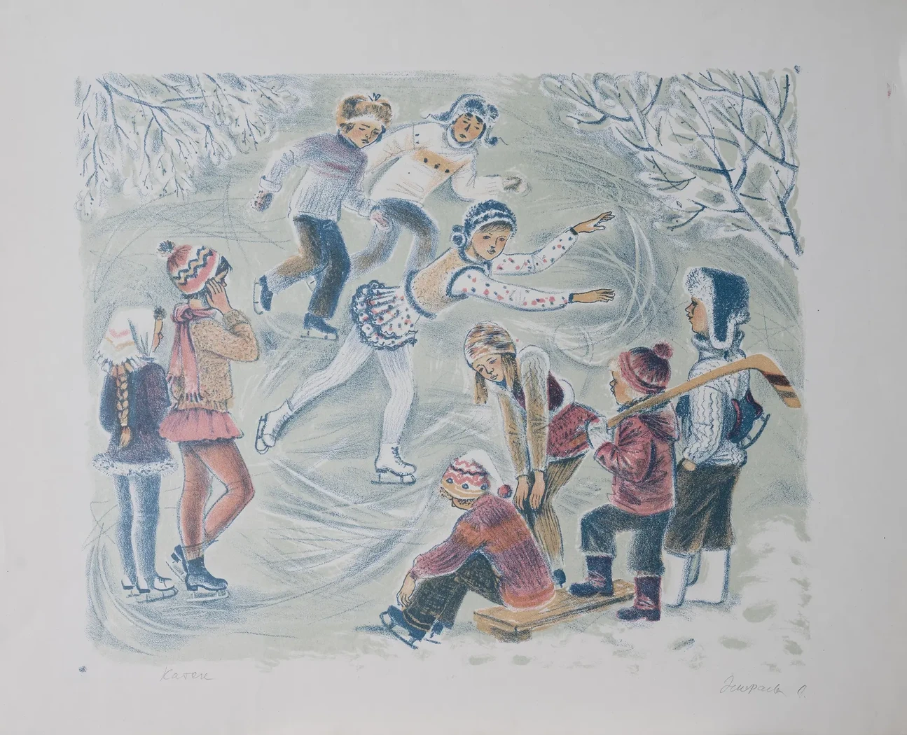 «Каток», Эскараева Людмила Колдоровна, художник, купить картину.