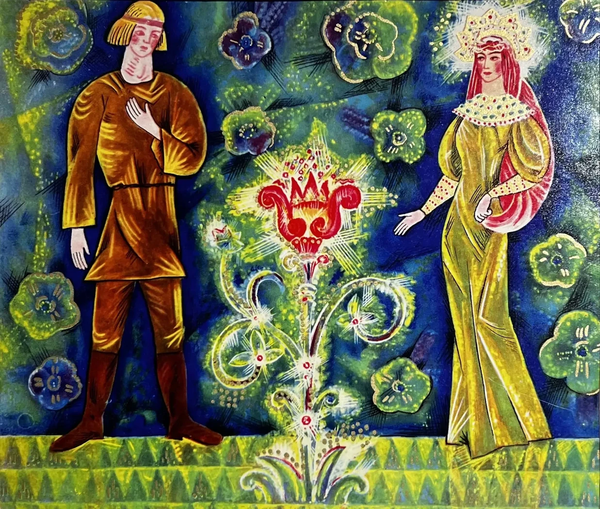 «Сказочный сюжет», Бородин Игорь Георгиевич, художник, купить картину, купить, работу, графика, эскизы, аукцион, галерея ОПХ, фантики, выставка "Полезные сладости" Игоря Бородина, бидспирит, Bidspirit