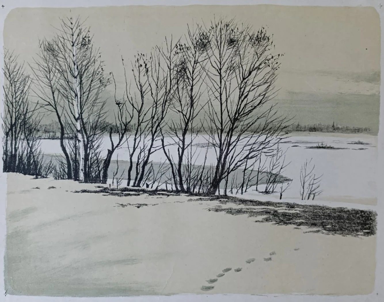 «Весна. Следы на снегу» Ковалев А.С.