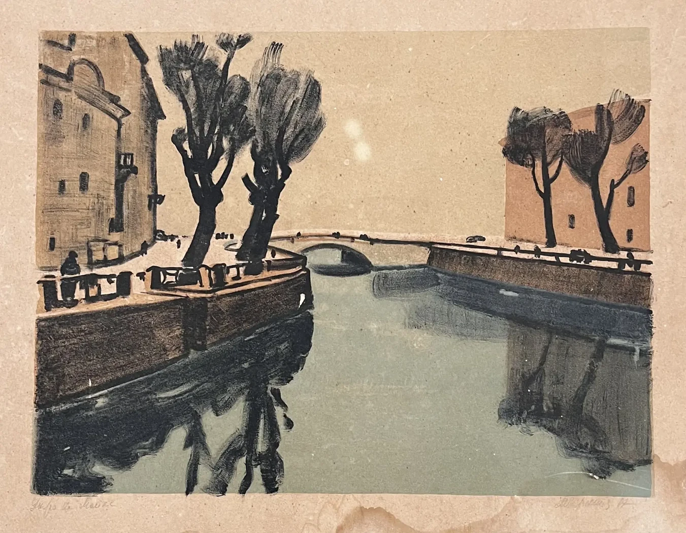 «Утро на Мойке», Чарнецкая Милица Сергеевна, художник, купить картину, купить, работы, аукцион, графика, галерея ОПХ, Bidspirit, бидспирит, магазин