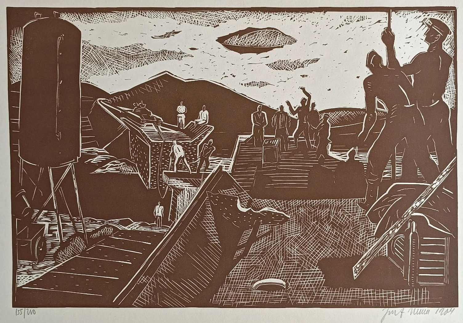 «Строительство моста на польской границе» Josef Nemec