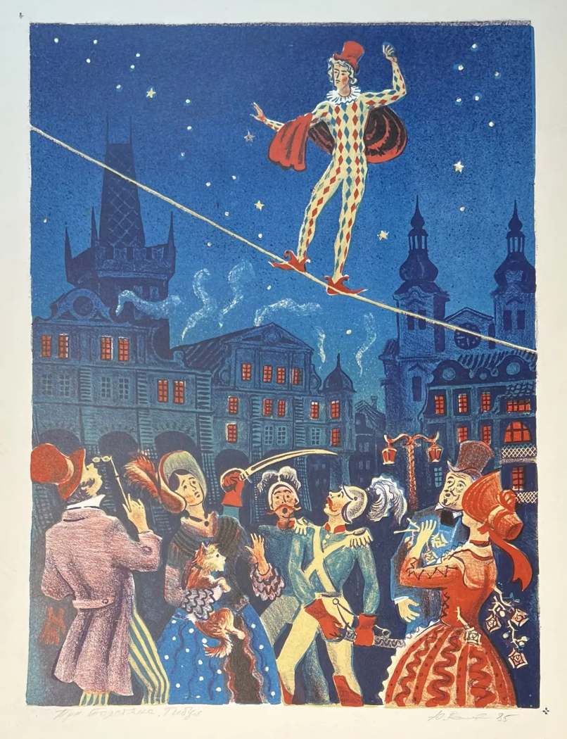 «Три толстяка. Тибул», Васильев Юрий Анатольевич, художник, купить картину, купить, работы, аукцион, графика, галерея ОПХ, Bidspirit, бидспирит, магазин