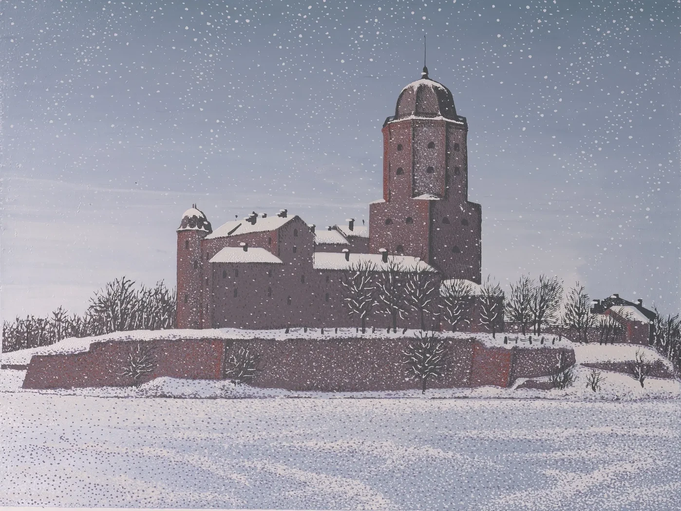 «Выборг. Зимний день», 1993 г., Крикливец С.В., художник, купить картину.