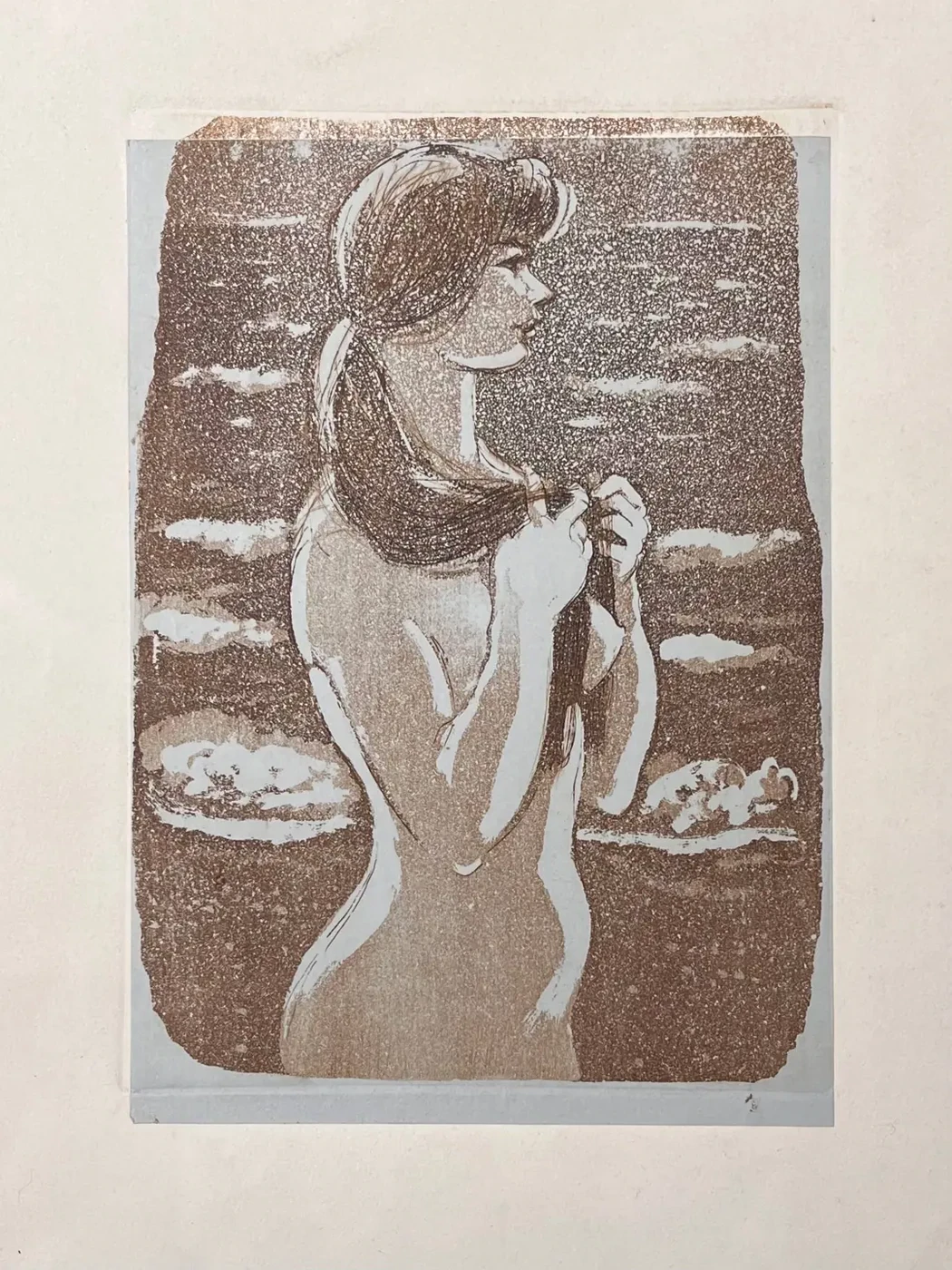«У моря», Бутрова Мария Николаевна, художник, купить картину, купить, работы, аукцион, графика, галерея ОПХ, Bidspirit, бидспирит, магазин