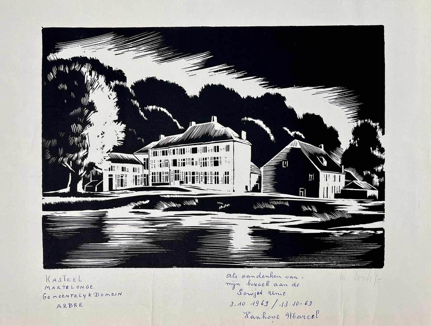 «Kasteel Martelonge», Н.Х., художник, купить картину, купить, работы, аукцион, графика, галерея ОПХ, Bidspirit, бидспирит, магазин