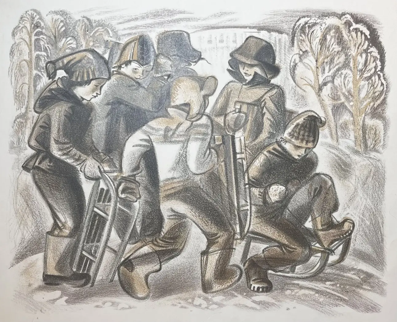«На санках», Воронова О.В., художник, купить картину.