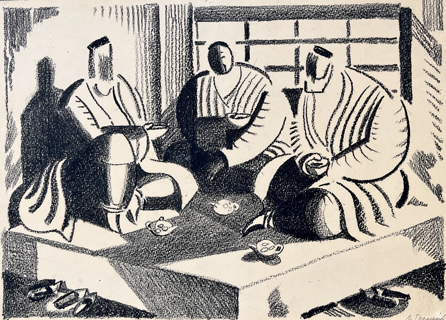 «В чайхане», Токмаков Л.А., художник, купить картину
