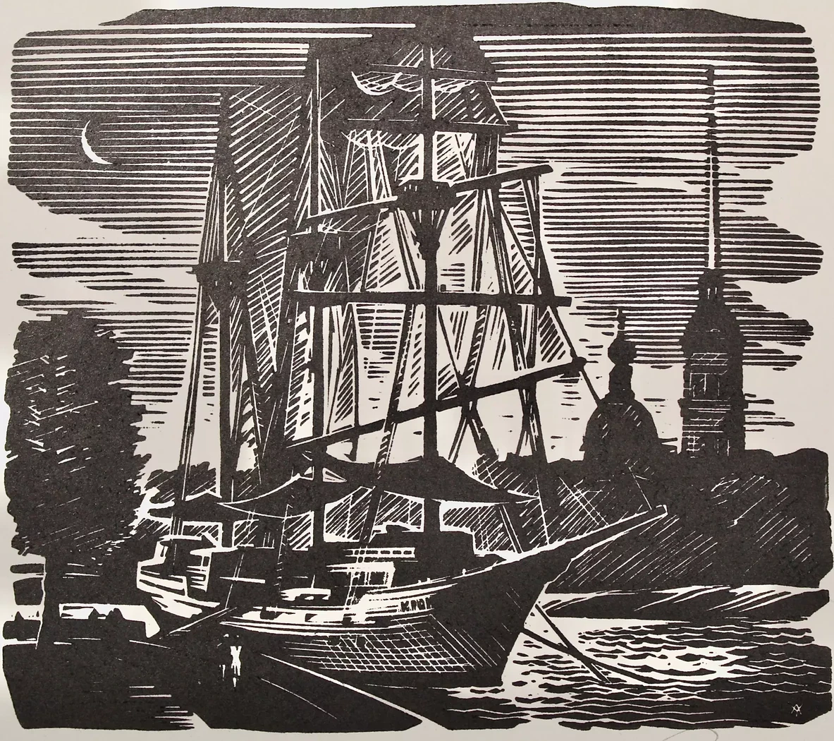 «Фрегат у Петропавловской крепости», Ушин А.А.