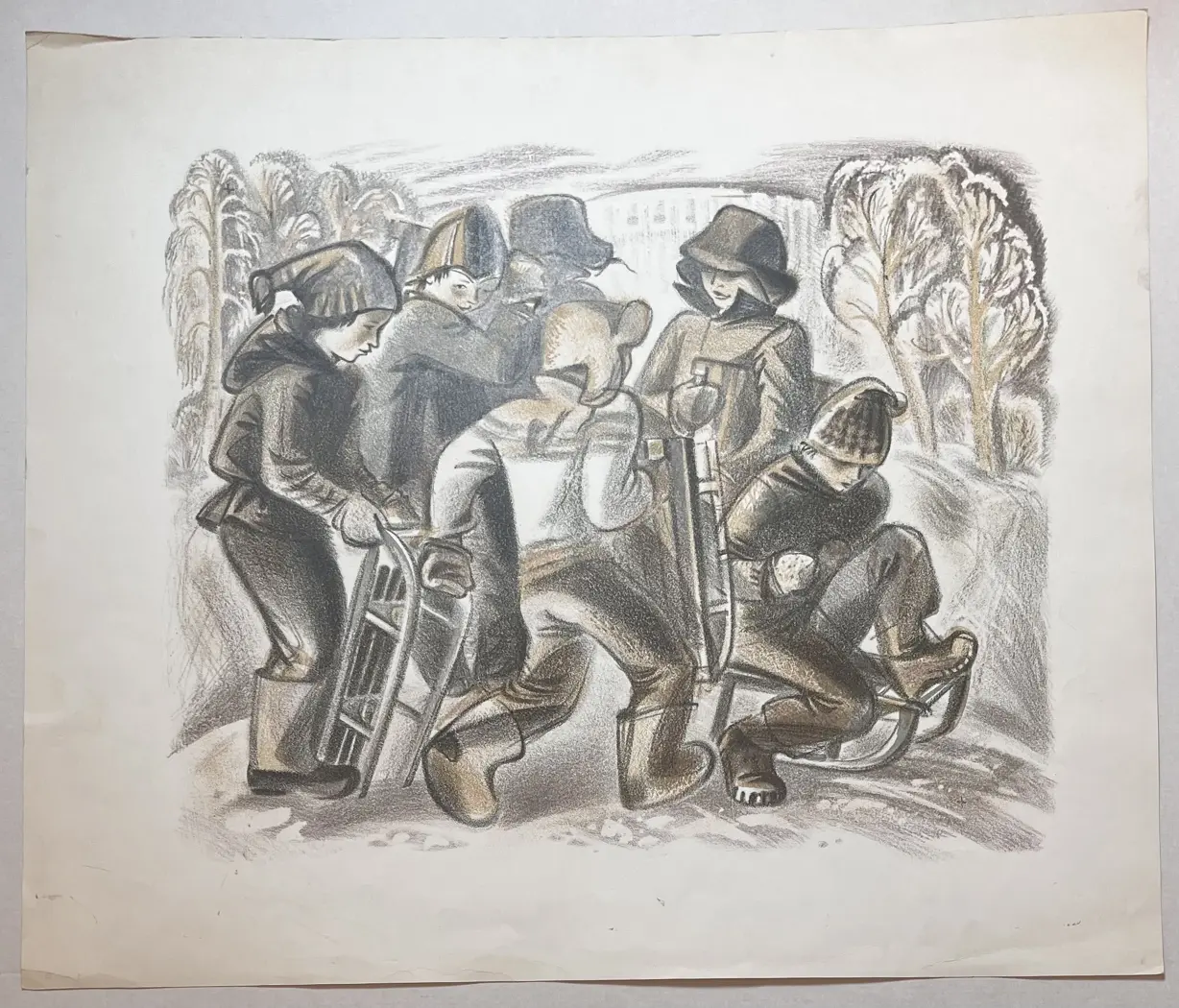 «На санках», Воронова О.В., художник, купить картину.