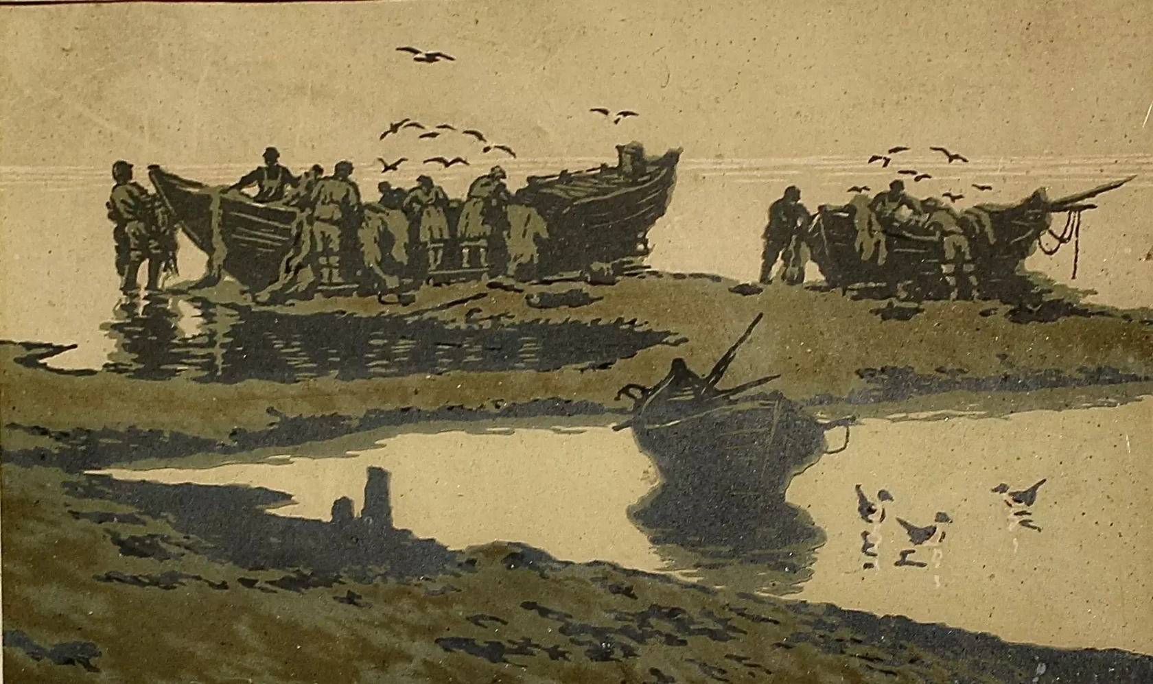 «Рыбаки», Роганов Иван Гаврилович, художник, купить картину