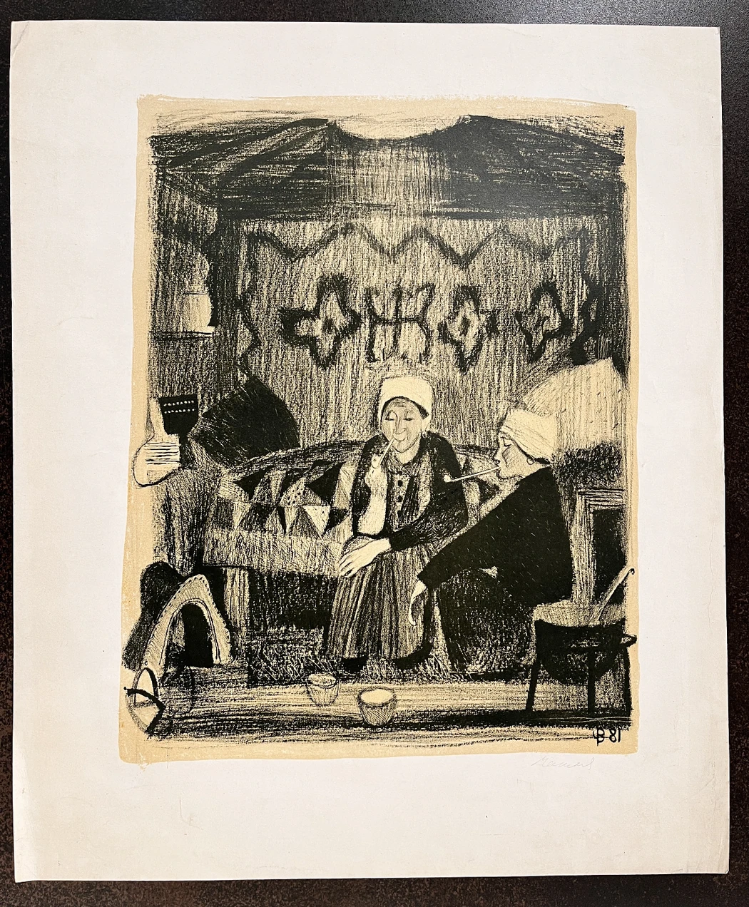 «Женщины, курящие трубку», Чапля В.Т.,художник, картина, графика, купить картину