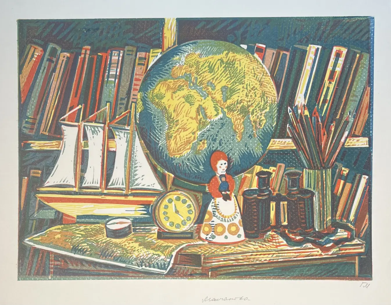 «Натюрморт с дымковской игрушкой», Молчанова Галина Петровна, художник, купить картину.