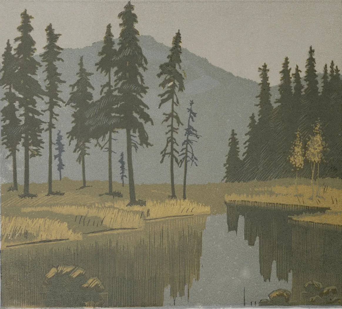 «Серый день. Туман», 1984 г., Бендингер Владимир Адольфович художник, купить картину.