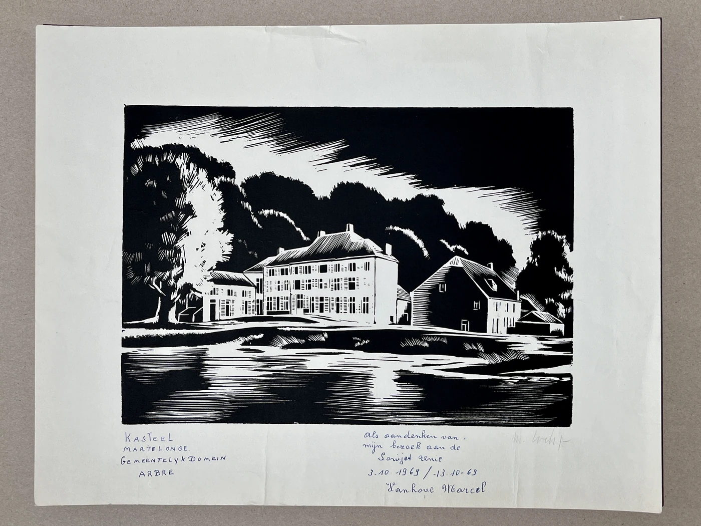 «Kasteel Martelonge», Н.Х., художник, купить картину, купить, работы, аукцион, графика, галерея ОПХ, Bidspirit, бидспирит, магазин