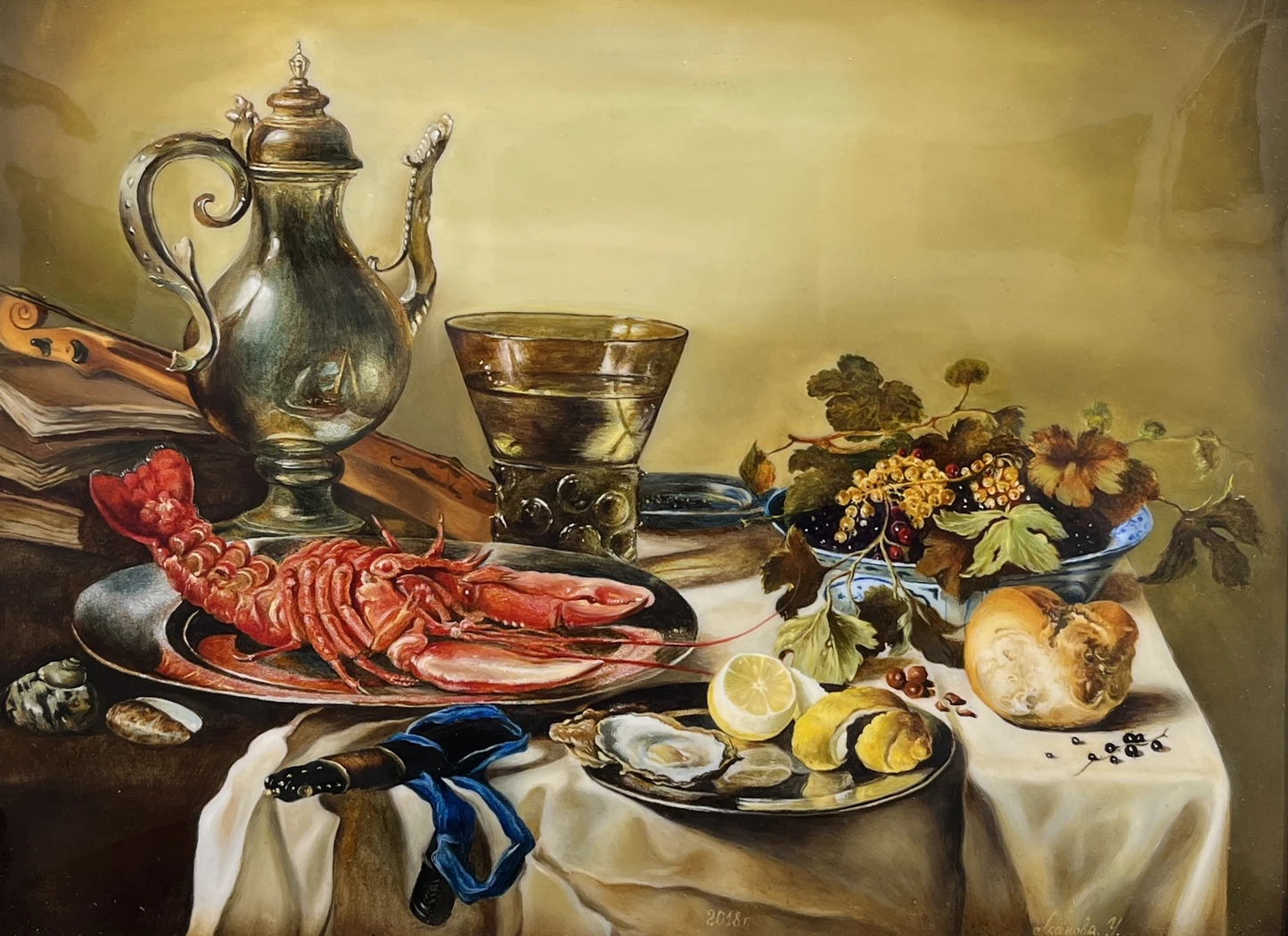 «Натюрморт с омаром», Аксенова У., 2018