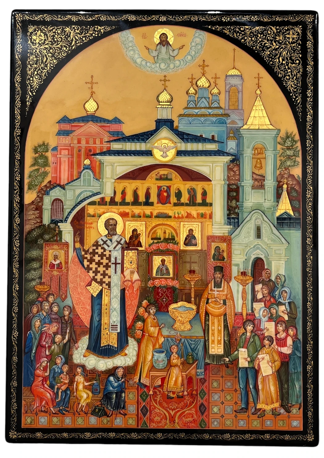 Пластина «Престольный праздник Рождества Святого Николая Чудотворца», Маслова Е. Д., 2022
