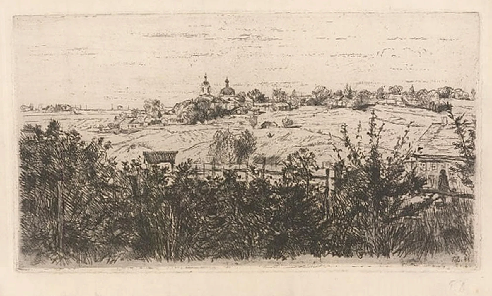«Пейзаж с церковью»