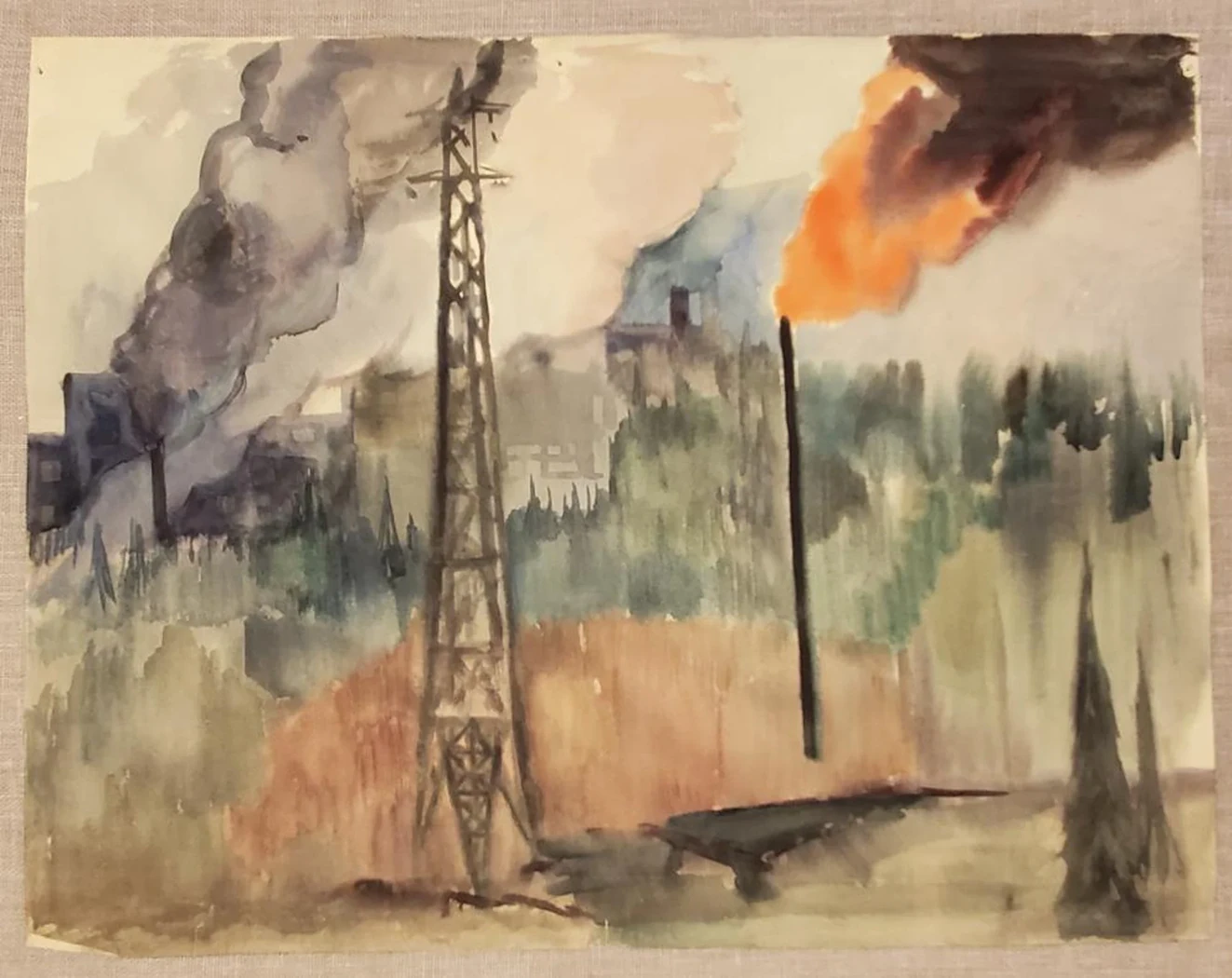 «Газовая буровая», Авдышев Алексей Иванович, художник, купить картину