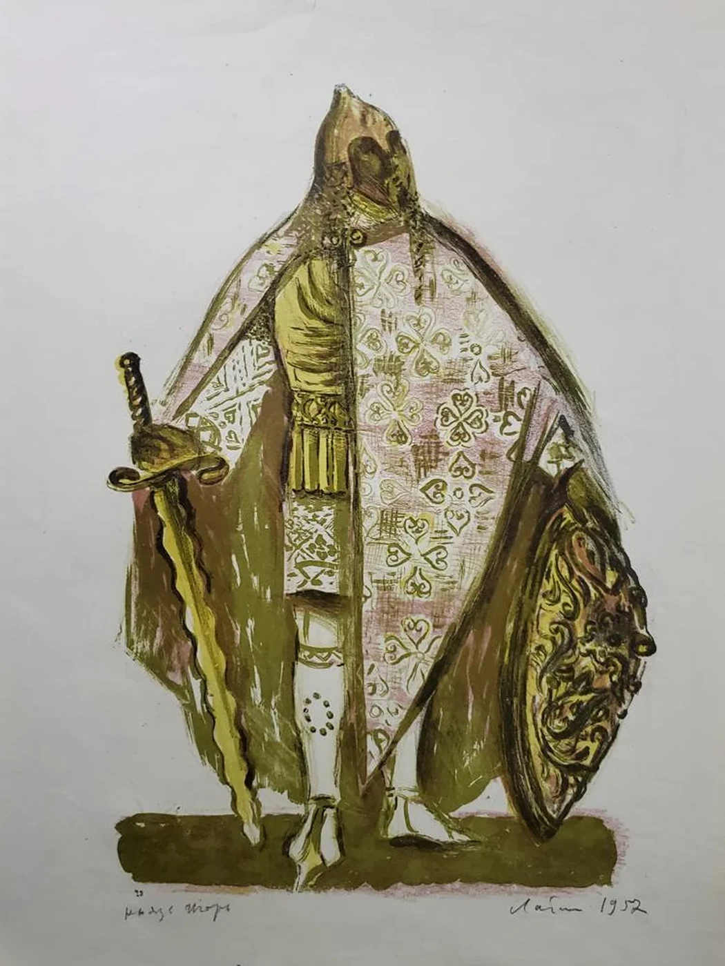 «Князь Игорь», Латаш Александра Натановна, художник, купить картину, купить, работы, аукцион, графика, галерея ОПХ, Bidspirit, бидспирит, магазин